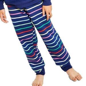 Charter Club Unisex Kids Boys Girls Jogger Pajama Pants, Blue Multi Stripe